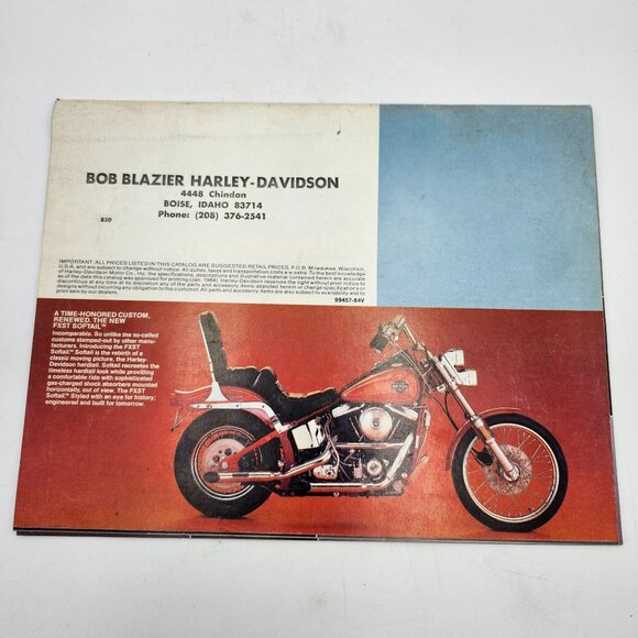 Harley-Davidson 1984 Fashions Accessories Motorcycle Catalog Brochure a - Picture 2 of 2